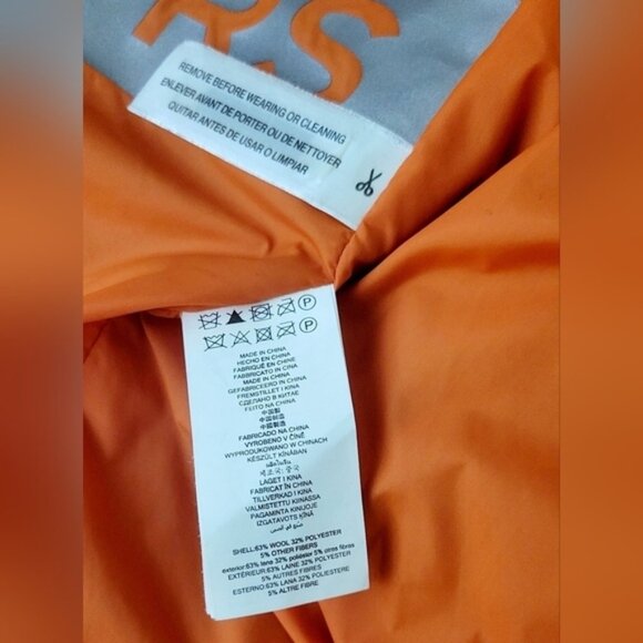 Michael Kors Men's Wool Pea Coat Dark Navy Blue Large Double 💗💗💗💗💗💗💗💗💗 - Picture 10 of 10